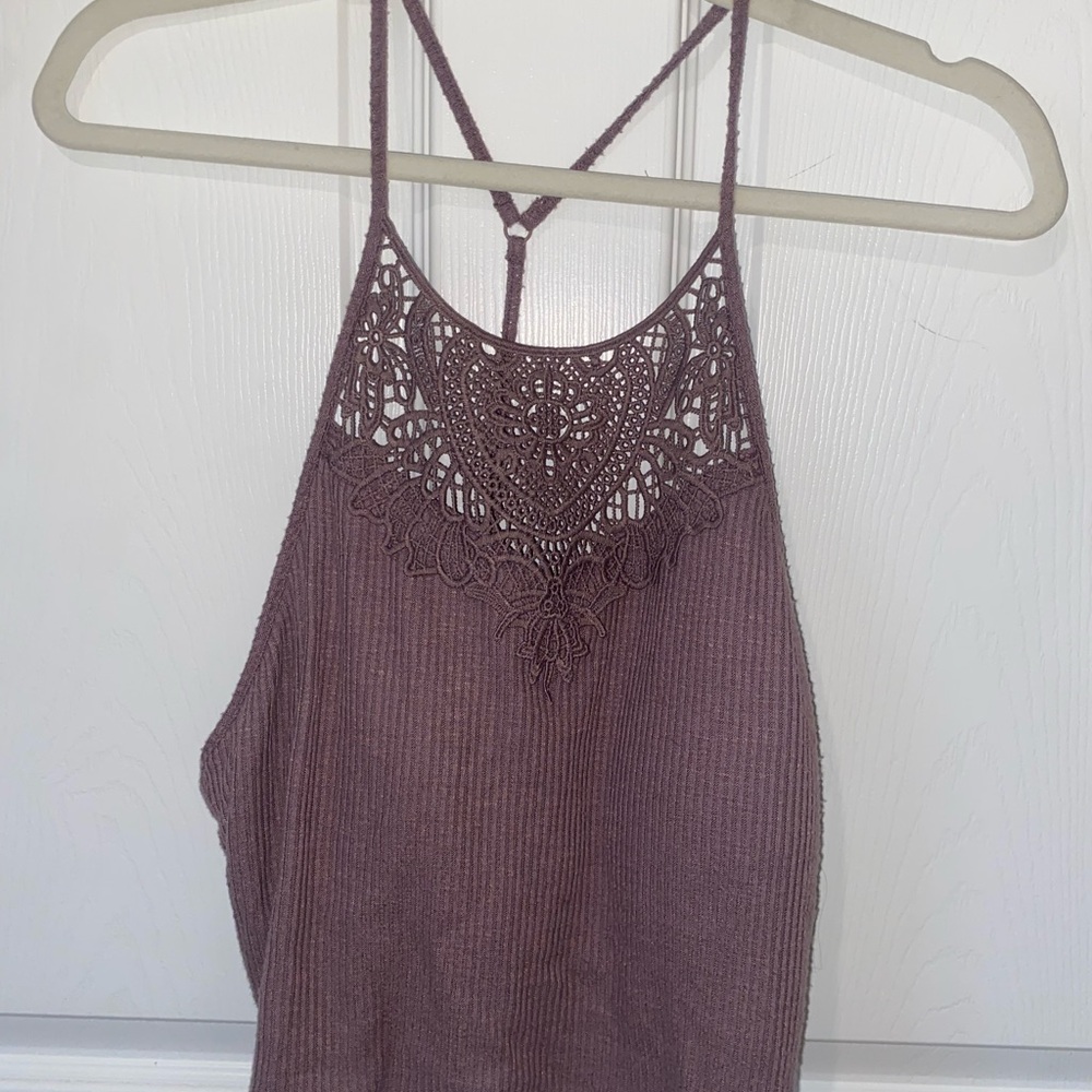 Mudd Mauve Lace Camisole Top